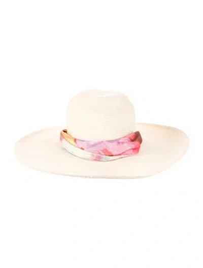 Pre-owned Eugenia Kim Rattan Sun Hat In Neutral
