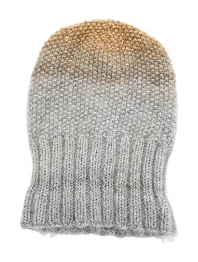Pre-owned Eugenia Kim Rib Knit Beanie In Silver