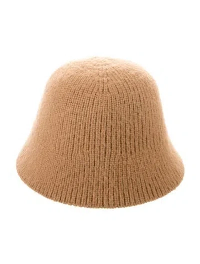Pre-owned Eugenia Kim Rib Knit Bucket Hat. W/tags In Brown
