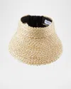 Eugenia Kim Ricky Braided Straw Visor In Ricky