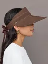 Eugenia Kim Ricky Woven Visor In Chocolate