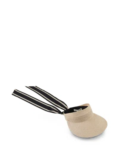 Eugenia Kim Ricky Grosgrain-tie Visor In Brown
