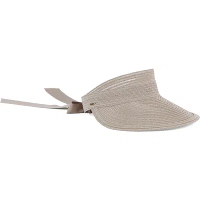Eugenia Kim Ricky Packable Straw Visor In Blue