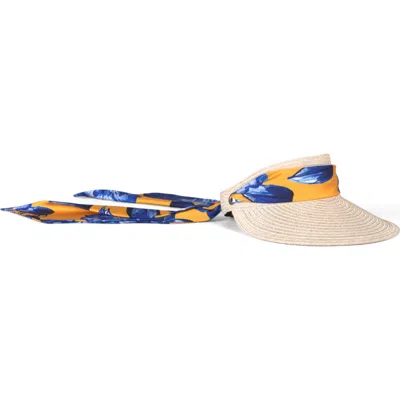 Eugenia Kim Ricky Packable Straw Visor In Gray
