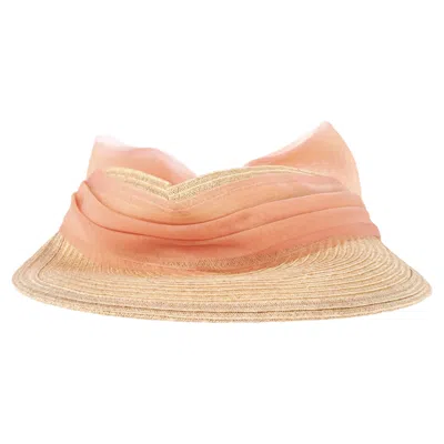 Eugenia Kim Ricky Visor Bow Hat In Beige Hemp