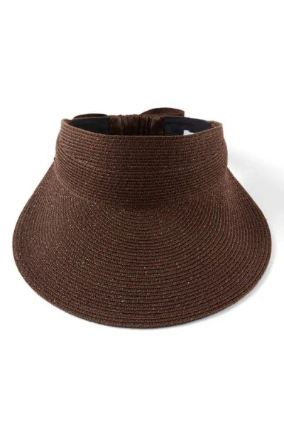 Eugenia Kim Ricky Woven Visor In Brown
