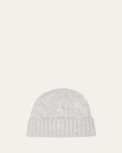 Eugenia Kim Roan Cable Knit Wool-blend Beanie In Gray Silver