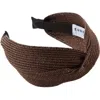 EUGENIA KIM EUGENIA KIM ROSANNA METALLIC STRAW KNOTTED HEADBAND
