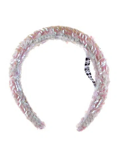 Pre-owned Eugenia Kim Round Sequins Headband W/tags In Pink