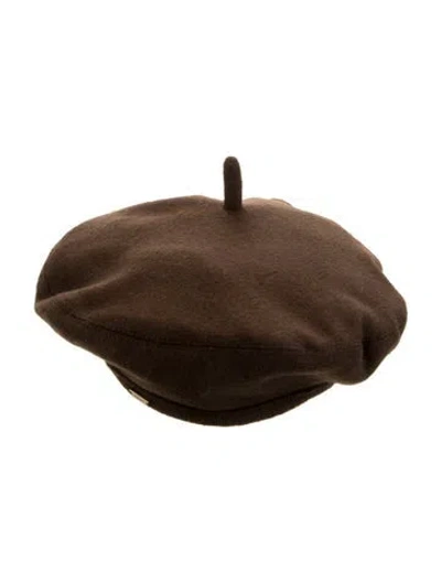 Pre-owned Eugenia Kim Round Wool Hat  W/tags In Brown