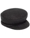 Eugenia Kim Sabrina Glitter Wool Fiddler Cap In Black
