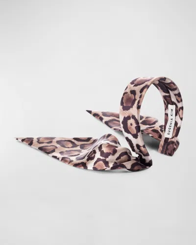 Eugenia Kim Samira Jaguar Scarf Headband In Brown