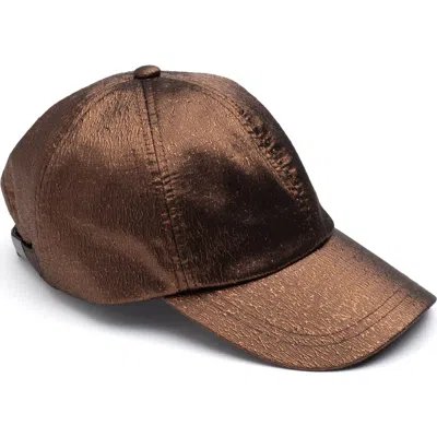 Eugenia Kim Satin Baseball Cap In Chocolate