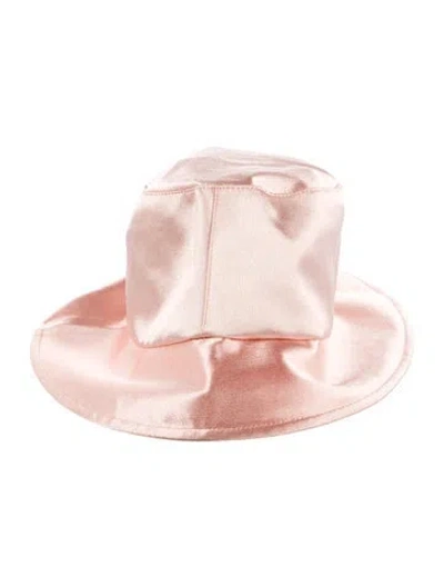 Pre-owned Eugenia Kim Satin Bucket Hat W/tags In Pink
