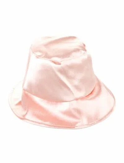 Pre-owned Eugenia Kim Satin Bucket Hat W/tags In Pink
