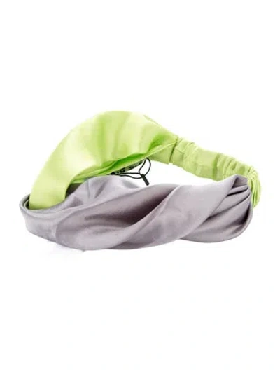 Pre-owned Eugenia Kim Satin Headband In Green
