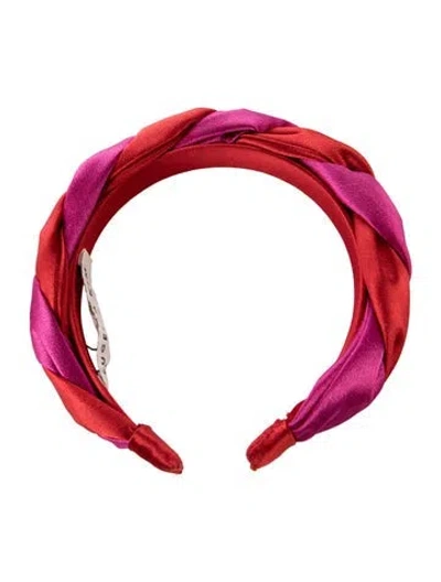 Pre-owned Eugenia Kim Satin Headband In Pink