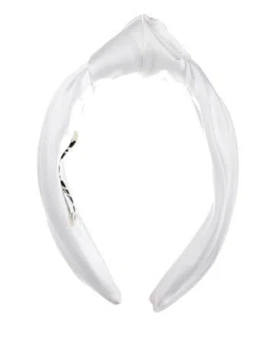 Pre-owned Eugenia Kim Satin Headband In White