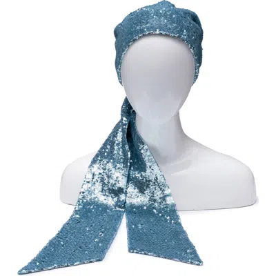 Eugenia Kim Seafoam Sequin Headscarf