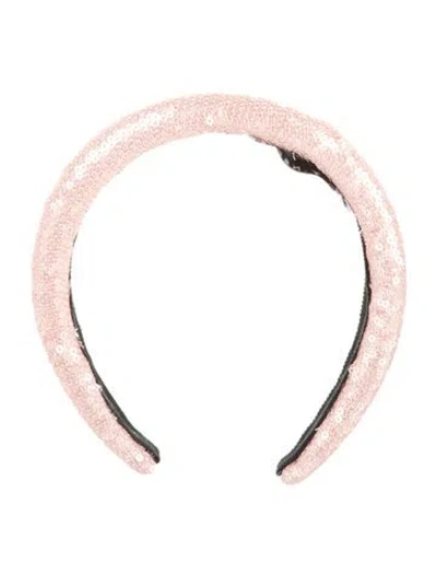 Pre-owned Eugenia Kim Sequin Embellished Headband W/ Tags In Pink