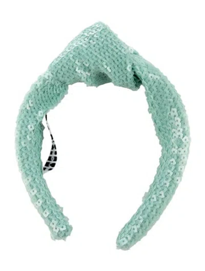 Pre-owned Eugenia Kim Sequin Headband In Blue