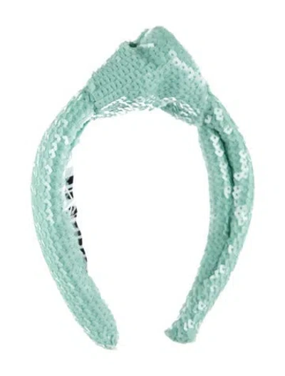 Pre-owned Eugenia Kim Sequin Knot Headband\ W/tags In Green