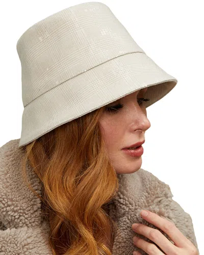 Eugenia Kim Sequin Plaid Bucket Hat In Neutral