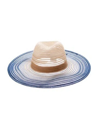 Pre-owned Eugenia Kim Sheer , Blue And Neutral Fedora
