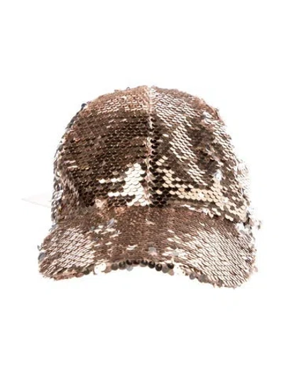 Pre-owned Eugenia Kim Shiney Baseball Cap In Gold