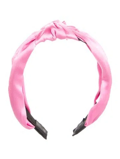 Pre-owned Eugenia Kim Silk Headband In Pink