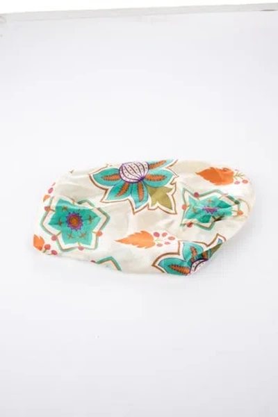 Pre-owned Eugenia Kim Silk Printed Bandana In Neutral
