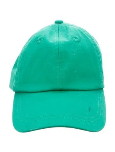 Pre-owned Eugenia Kim Solid Baseball Cap In Green