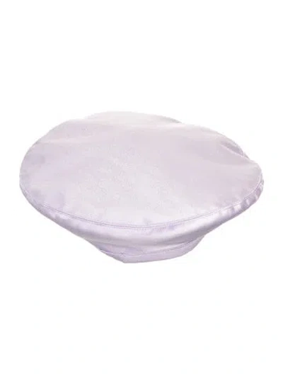 Pre-owned Eugenia Kim Solid Beret Hat In Purple
