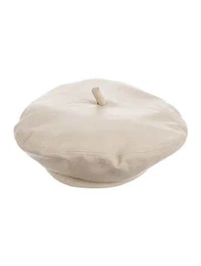 Pre-owned Eugenia Kim Solid Beret In Neutral