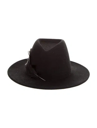 Pre-owned Eugenia Kim Solid Fedora In Black