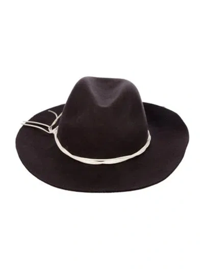 Pre-owned Eugenia Kim Solid Felt Fedora W/tags In Brown