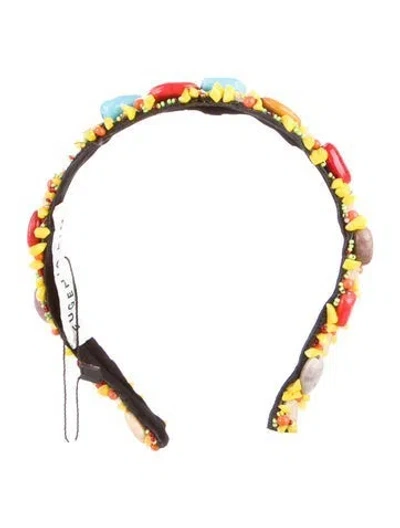 Pre-owned Eugenia Kim Stone Headband In Black