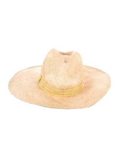 Pre-owned Eugenia Kim Straw  Sun Hat In Yellow