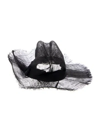 Pre-owned Eugenia Kim Straw Fedora In Black