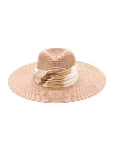 Pre-owned Eugenia Kim Straw Fedora Hat  W/tags In Neutral
