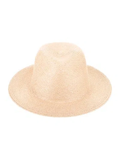 Pre-owned Eugenia Kim Straw Fedora In Neutral