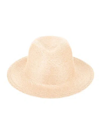 Pre-owned Eugenia Kim Straw Fedora In Neutral