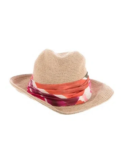 Pre-owned Eugenia Kim Straw Fedora In Neutral