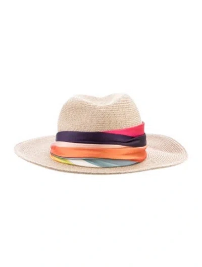 Pre-owned Eugenia Kim Straw Fedora In Neutrals