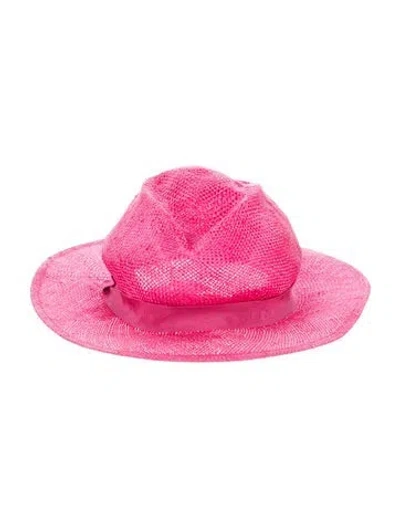 Pre-owned Eugenia Kim Straw Hat In Pink