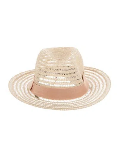 Pre-owned Eugenia Kim Straw Summer Fedora In Neutral