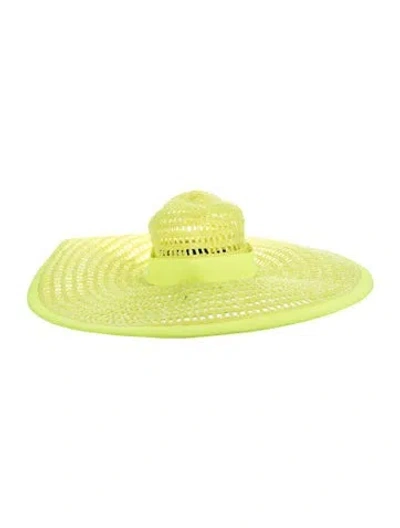 Pre-owned Eugenia Kim Straw Sun Hat In Green