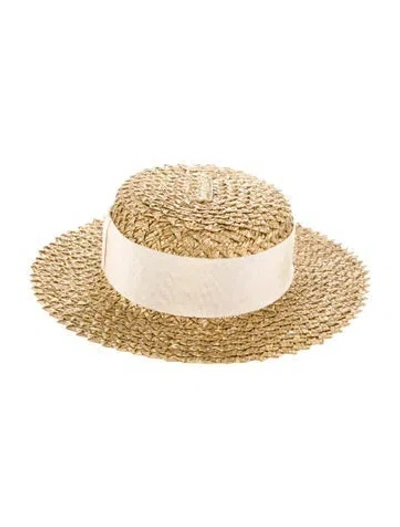 Pre-owned Eugenia Kim Straw Sun Hat In Neutral