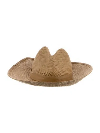 Pre-owned Eugenia Kim Straw Sun Hat In Neutral