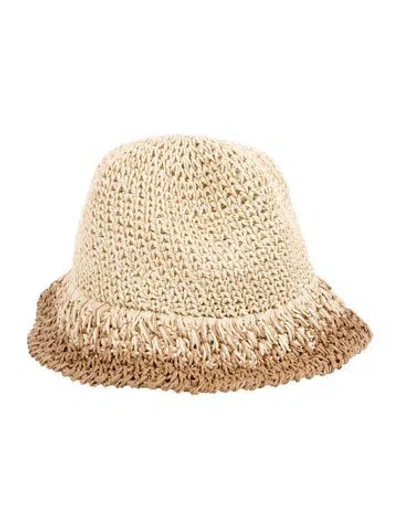 Pre-owned Eugenia Kim Straw Sun Hat In Neutral